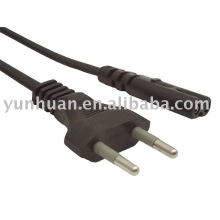 Cord  AC power cable 2pins plug connector europe type